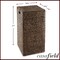 Casafield Laundry Hamper with Lid and Removable Liner Bag, Woven Water Hyacinth Square Laundry Basket Sorter for Clothes and Towels